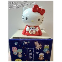 香港Sario x 7-11限定 Hello kitty 造型陶瓷開運小錢箱